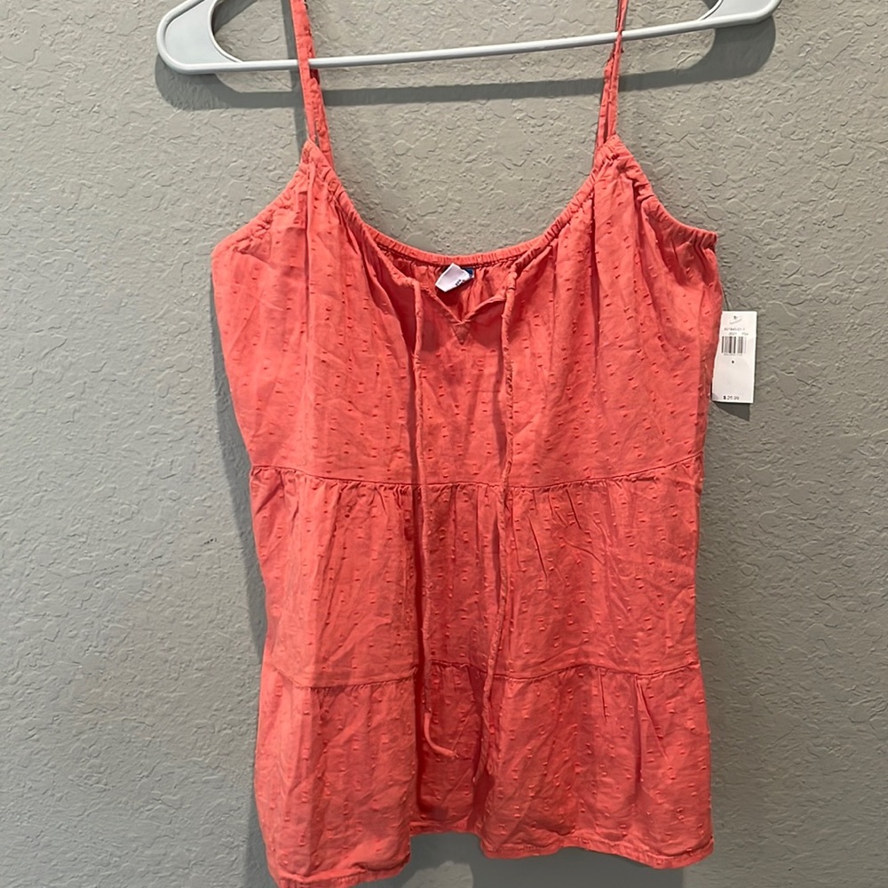Old navy orange tank cami cotton top